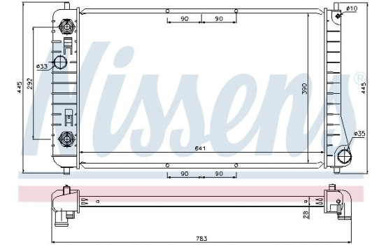 Radiator, engine cooling 60917 Nissens, Image 2