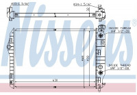 Radiator, engine cooling 60922 Nissens