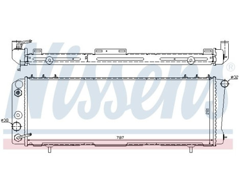 Radiator, engine cooling 60986 Nissens