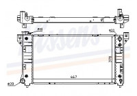 Radiator, engine cooling 60999A Nissens