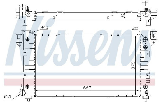 Radiator, engine cooling 60999A Nissens, Image 2