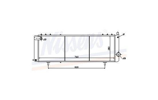 Radiator, engine cooling 61008 Nissens
