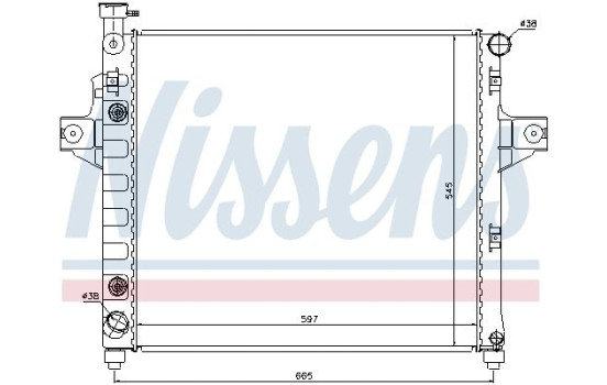 Radiator, engine cooling 61009 Nissens, Image 2