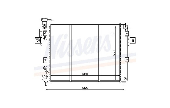 Radiator, engine cooling 61009 Nissens