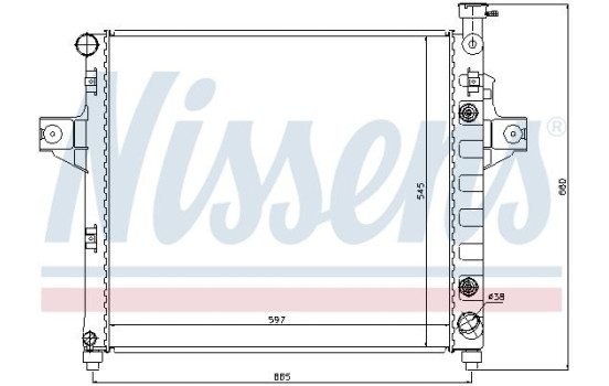 Radiator, engine cooling 61010 Nissens, Image 2