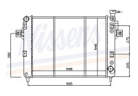 Radiator, engine cooling 61010 Nissens