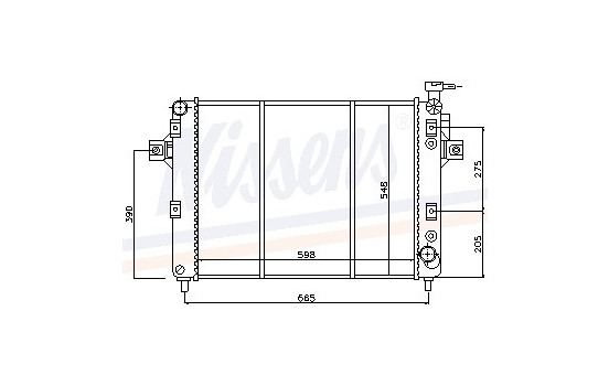 Radiator, engine cooling 61010 Nissens