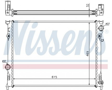 Radiator, engine cooling 61014A Nissens, Image 2