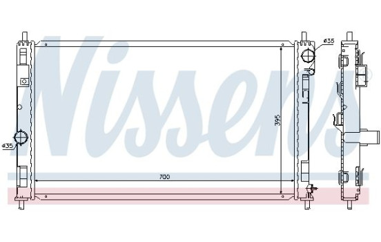 Radiator, engine cooling 61019 Nissens, Image 2