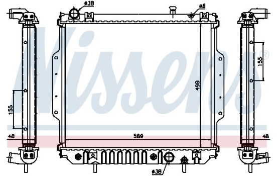 Radiator, engine cooling 61020A Nissens, Image 2