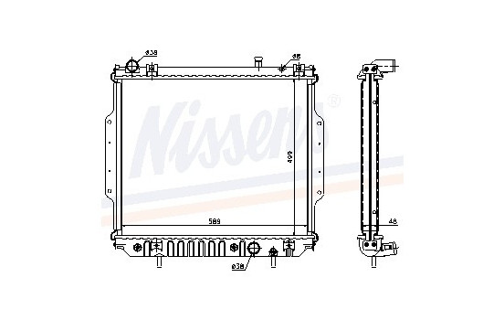 Radiator, engine cooling 61020A Nissens