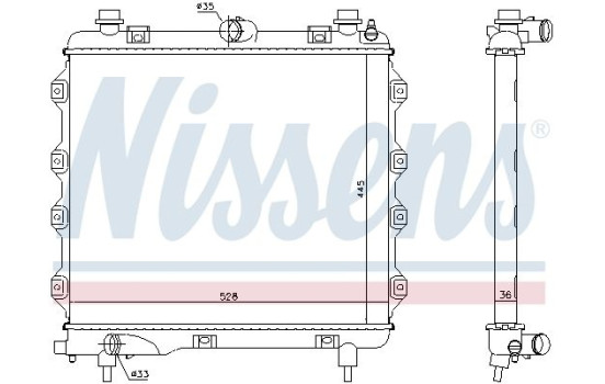 Radiator, engine cooling 61024 Nissens