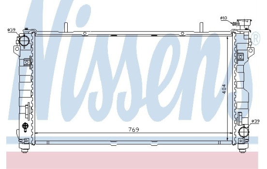 Radiator, engine cooling 61025 Nissens