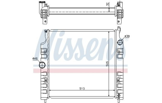 Radiator, engine cooling 61026 Nissens