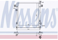 Radiator, engine cooling 61030 Nissens
