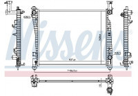 Radiator, engine cooling 61032 Nissens