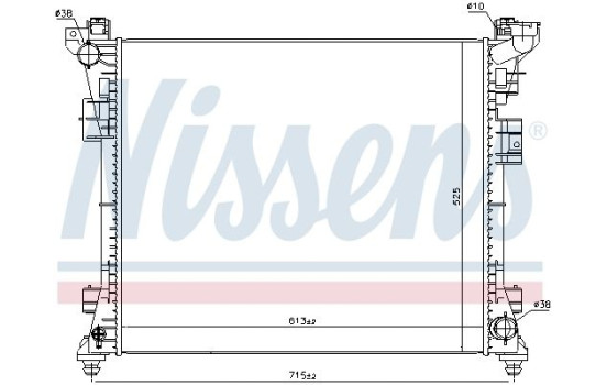 Radiator, engine cooling 61034 Nissens