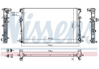 Radiator, engine cooling 61040 Nissens