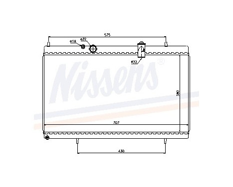 Radiator, engine cooling 61271 Nissens