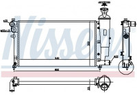 Radiator, engine cooling 61276 Nissens