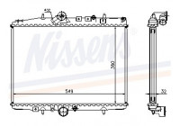 Radiator, engine cooling 61294A Nissens