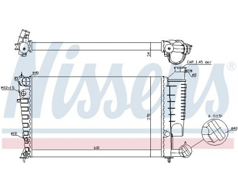 Radiator, engine cooling 61316A Nissens, Image 2