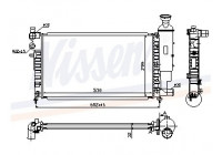 Radiator, engine cooling 61347 Nissens