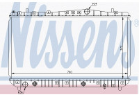 Radiator, engine cooling 61634 Nissens