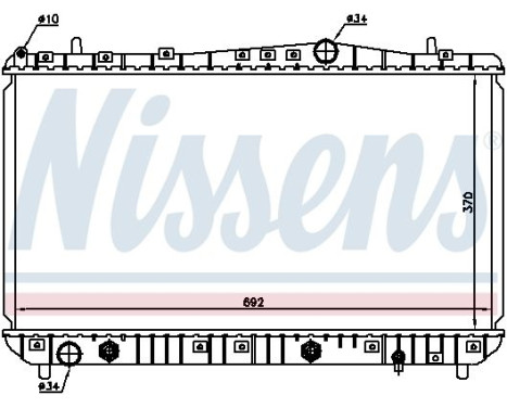 Radiator, engine cooling 61634 Nissens, Image 2