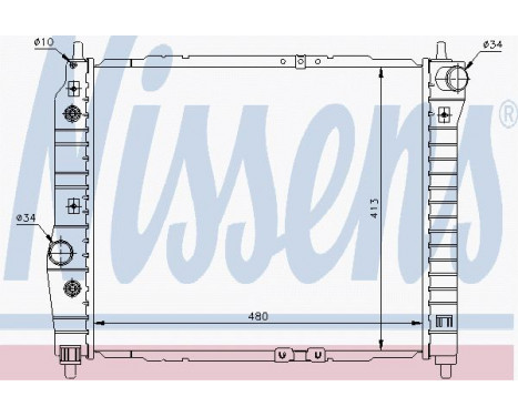 Radiator, engine cooling 61635 Nissens