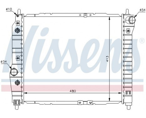 Radiator, engine cooling 61635 Nissens, Image 2