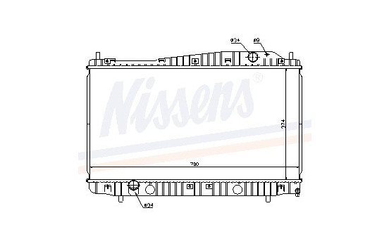 Radiator, engine cooling 61638 Nissens