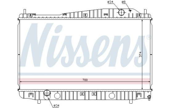 Radiator, engine cooling 61638 Nissens, Image 2