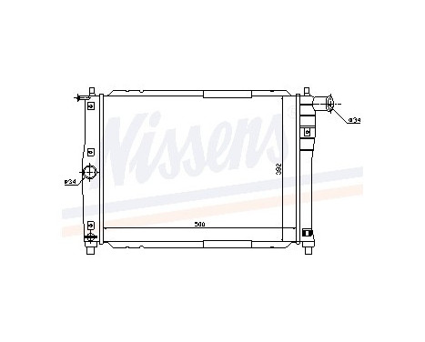 Radiator, engine cooling 61644 Nissens