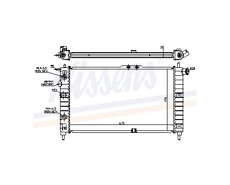 Radiator, engine cooling 616521 Nissens