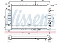 Radiator, engine cooling 61663 Nissens