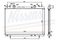 Radiator, engine cooling 61672A Nissens