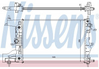 Radiator, engine cooling 61677 Nissens