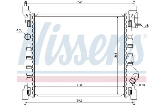 Radiator, engine cooling 61679 Nissens, Image 2