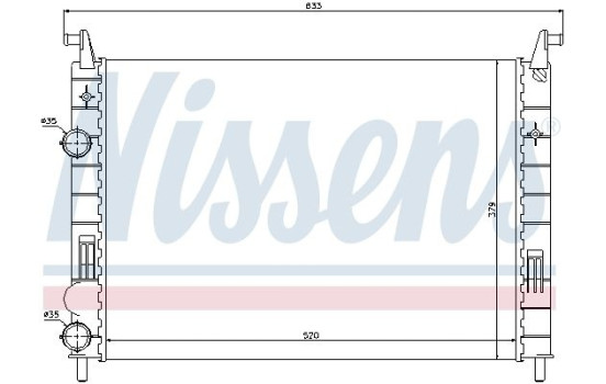 Radiator, engine cooling 61683 Nissens, Image 2