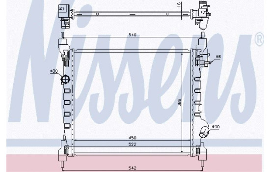 Radiator, engine cooling 61689 Nissens