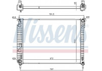 Radiator, engine cooling 616905 Nissens