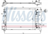 Radiator, engine cooling 61696 Nissens