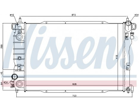 Radiator, engine cooling 61699 Nissens