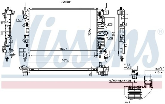 Radiator, engine cooling 61715 Nissens
