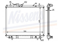Radiator, engine cooling 61741A Nissens