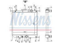 Radiator, engine cooling 61748 Nissens