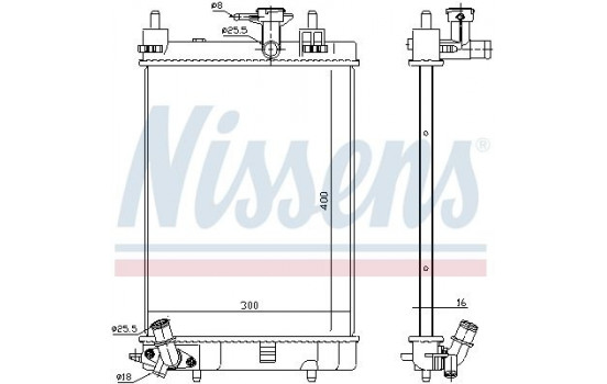 Radiator, engine cooling 617554 Nissens