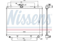 Radiator, engine cooling 617555 Nissens