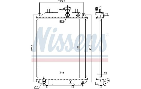 Radiator, engine cooling 617556 Nissens
